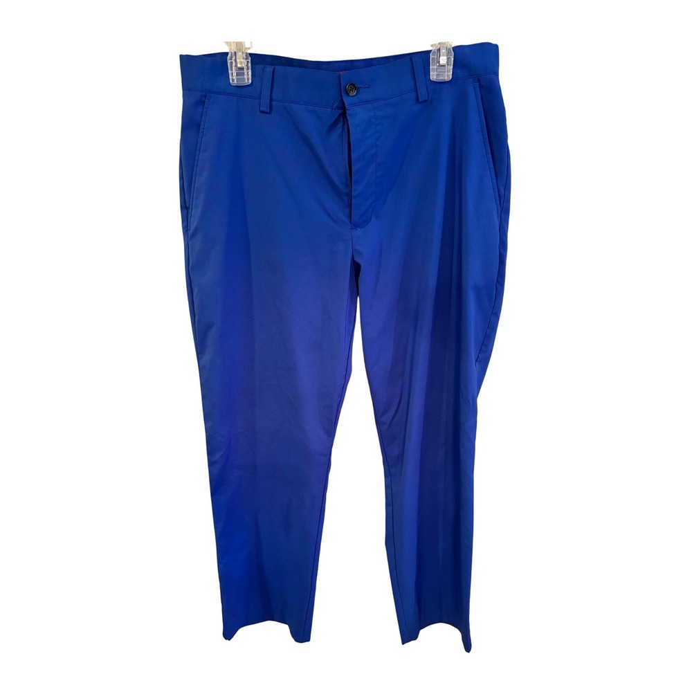 IZOD PFX Mens Golf Pants Royal‎ Blue Flat Front Straight Leg Size 34x30